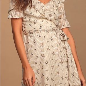 Lulus Creme Flower Dress
